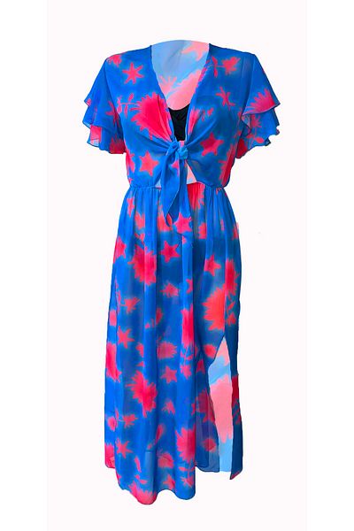 Bolder Φόρεμα παραλίας Valentina Blue Pattern