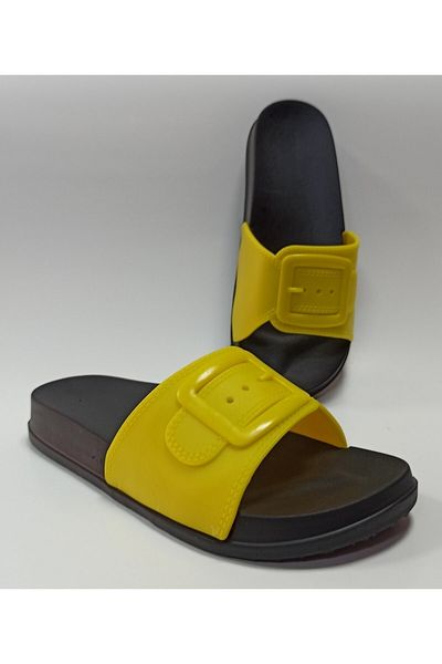 GEZER Galben Talpa Anatomică Plastic Moale Extra Ușoare Piscină Mare Plaja Casă Și Stradă Papuci Eva