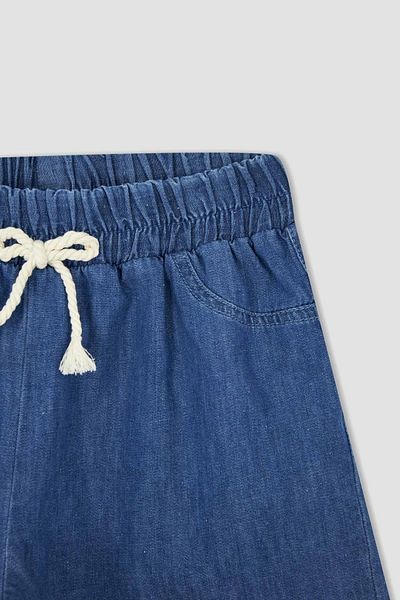 DeFacto Girl's Relax Fit Elastic Waist Jean Shorts