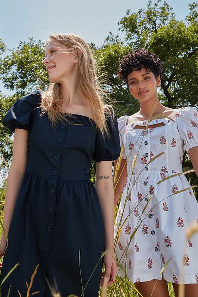 Trendyol Collection Vícebarevné tkané šaty s límečkem s podrobným vzorem TWOSS22EL00749