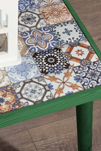 Resmo Esperanza Sehpa 62x32cm Doğal Masif Seramik Zigon Yan Sehpa Salon Mobilya