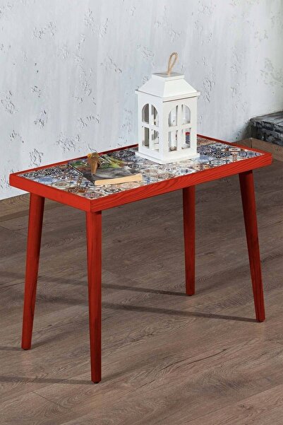 Resmo Esperanza Sehpa 62x32cm Doğal Masif Seramik Zigon Yan Sehpa Salon Mobilya