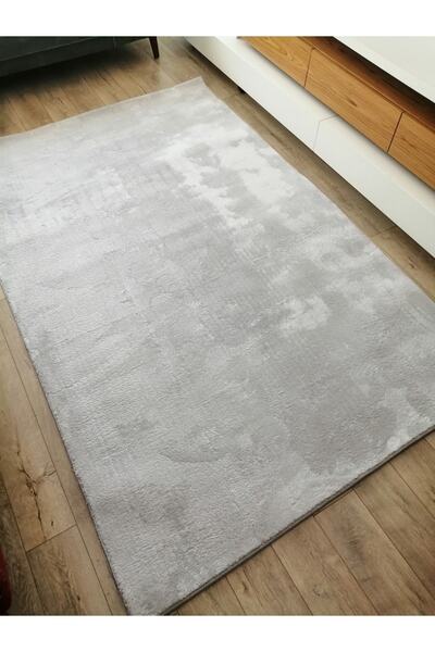 BAKIRÖZÜ HOME Μαλακό χαλάκι με αντιολισθητική βάση, μαλακή επιφάνεια, κομμένο χαλάκι, ανοιχτό γκρι