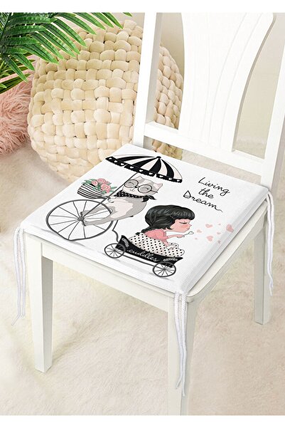 Nish & Royal Fashion Girl, pernă de scaun modernă cu fermoar, imprimată digitală