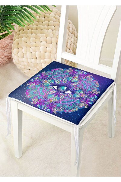 Nish & Royal Sky Themed Colorful Eye Patterned Special Design Zippered Chair ...