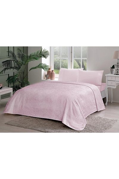 Taç Jacquard Pique Set Vera Pink Single