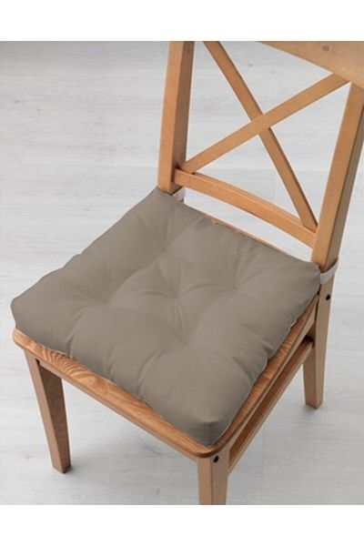 Karasi 4-Piece Combination Fluffy Square Chair Cushion 40×40 Khaki-beige