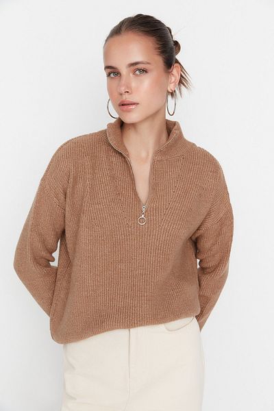 Trendyol Collection Pullover - Braun - Regular Fit