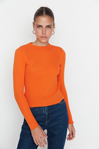 Trendyol Collection Pullover - Orange - Regular Fit