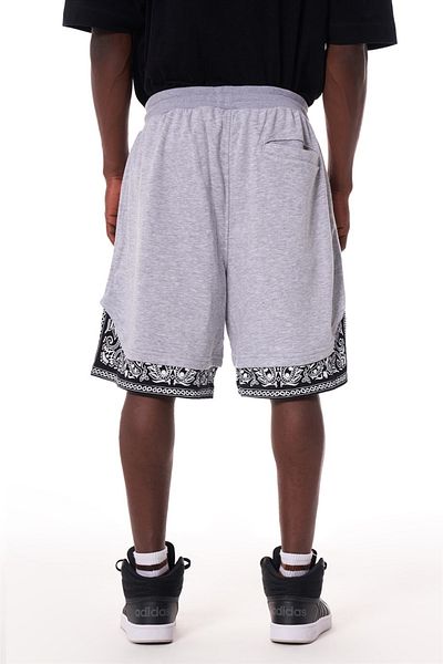 Ghetto off limits V1 - Bandana Patterned Gray Melange Unisex Shorts