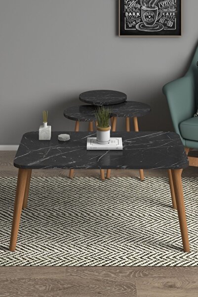 Monte Sehpa Soul Sehpa Seti -orta Sehpa Ve Zigon Sehpa