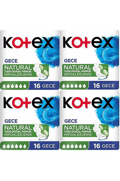 Kotex Natural Ultra Super Economical Package Night 4 Pieces of 16