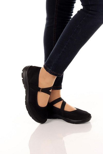 İmerShoes Pantofi negri, ușori și flexibili, pentru femei - ușor de purtat și respirabili 048