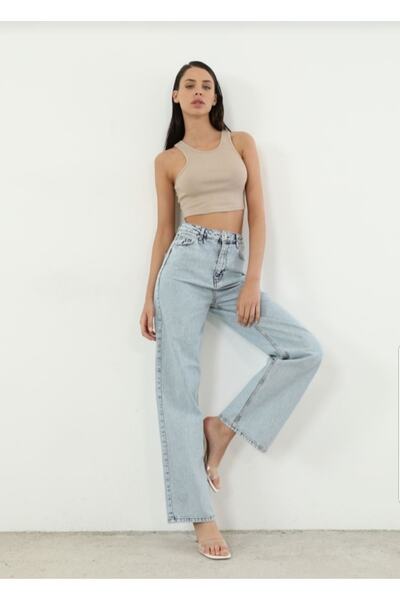 SANTA BELLA 90-ті сині джинси з широкими штанинами, з ефектом вимитого снігу,...