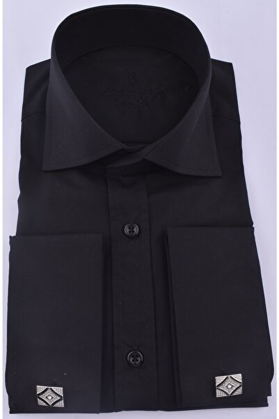KAMİL GİYİM 1320 La Capria Silim Fit قميص أسود