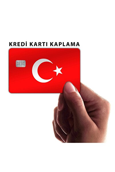 gettsticker Autocolant de acoperire a cardului de credit cu steagul turcesc