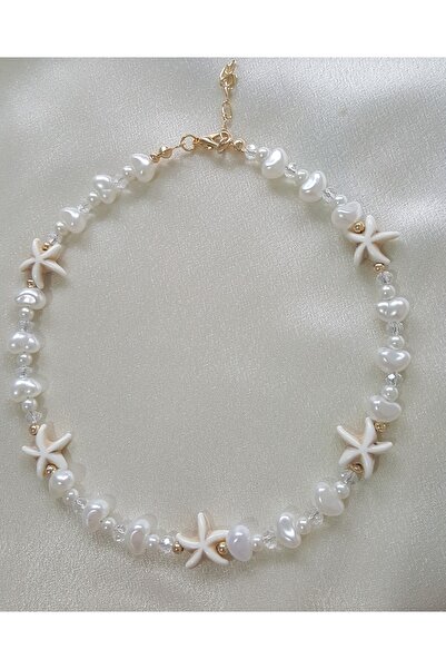 Galibarda قلادة من الحجر الطبيعي على شكل نجم البحر
