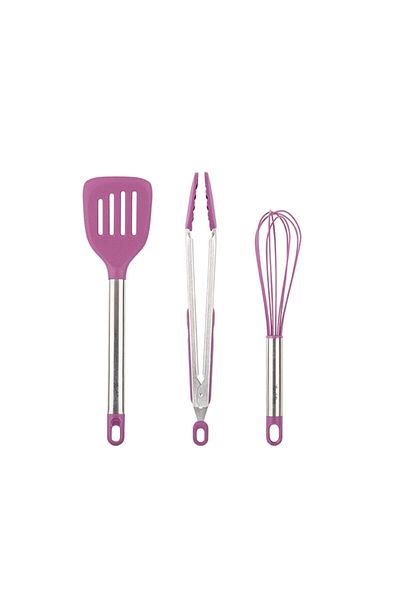 Tantitoni Silicone Cherry 3-Piece Large Preparation Set with Metal Detail
