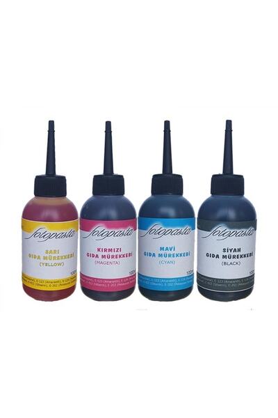 fotopasta Yazıcı Gıda Boyası Canon Ve Hp Uyumlu 100ml Takım