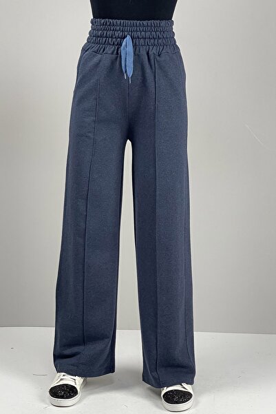 Moda Çizgi Stil Koleksi talie înaltă Pantaloni Indigo