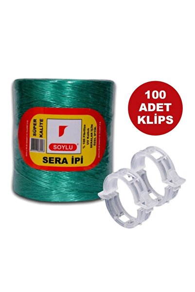 SeraTrend Soylu Sera Ipi Ve Orijinal Bitki Klipsi Fide Bağlama Ipi 100 Adet H...