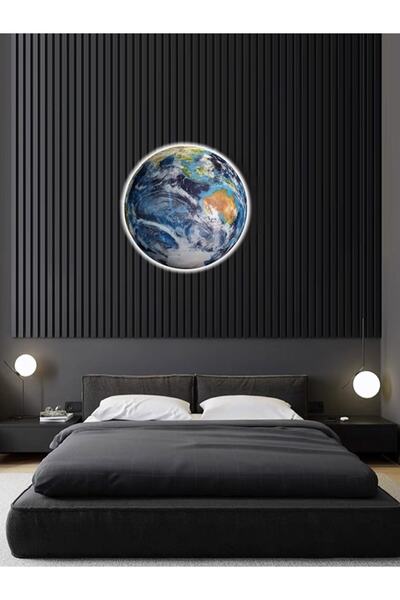 Gökyüzü Panel Led Aplik 30cm Çap Led 25wat, Duvar Ay Tablosu Moder Led Aplik Yenı Model Avıze