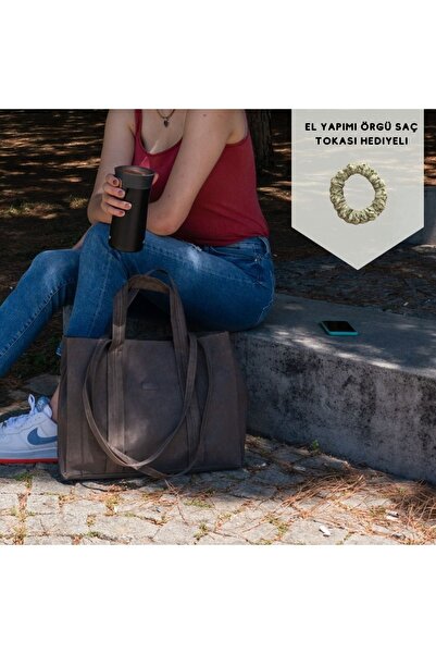 sutra Kadın Klinkır Shopper Bag Omuz - Laptop Çantası