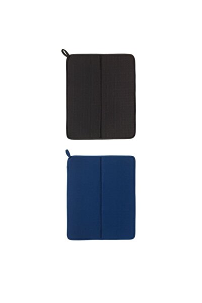 IKEA Bulaşık Kurutma Örtüsü Koyu Mavi + Koyu Gri 2 Adet