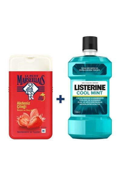 Le Petit Marseillais Shower Gel Mediterranean Strawberry 250 ml + Listerine C...