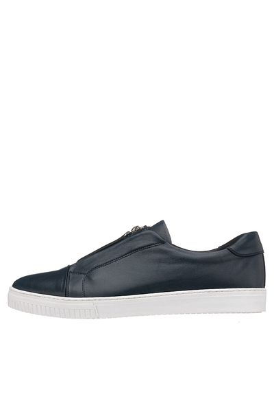 İriadam Yusuf-01 Navy Blue Leather Casual Sports Shoes Comfortable Wide Fit New Season