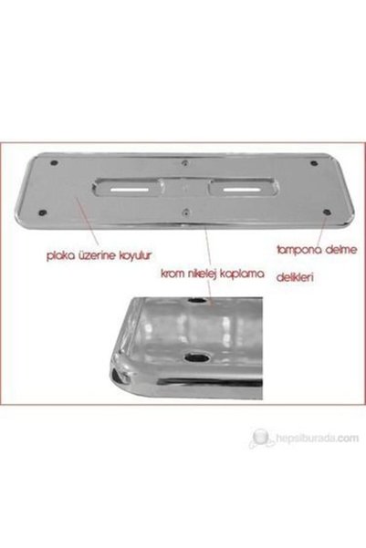 Generic Brand Eras Universal Hummer Type License Plate Holder / 1 Piece /plastic with Chrome Plated Nickel Plating