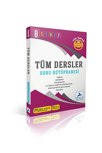 paraf yayınları Prf Yayınları 8. Sınıf Tüm Dersler Soru Kütüphanesi Çek Kopar