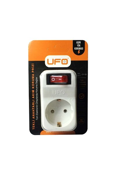 UFO ELECTRIC Single Switched Current Protection Socket