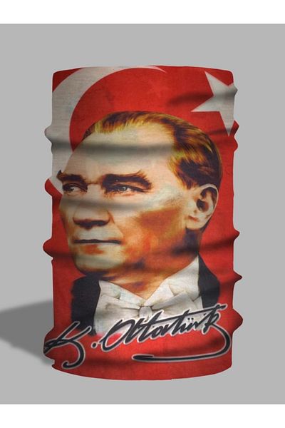 LU&MA Stylish Neck Collar with Ataturk Pattern - Baf