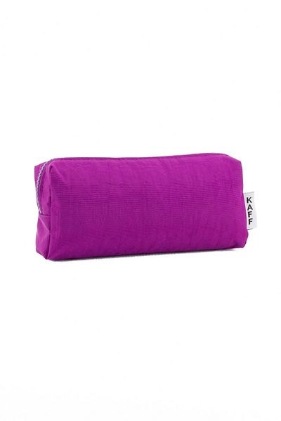 KAFF Φούξια Crinkle Fabric Θήκη για μολύβι που πλένεται μονόφθαλμη Θήκη μακιγιάζ