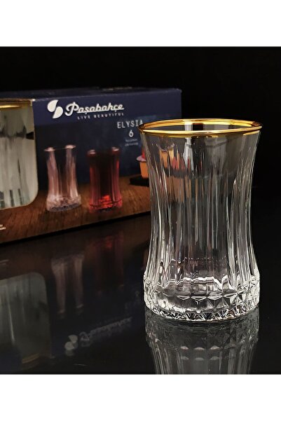Paşabahçe Elysia Golden Touch Yaldızlı Çay Bardağı 6'lı 170 Cc 42901