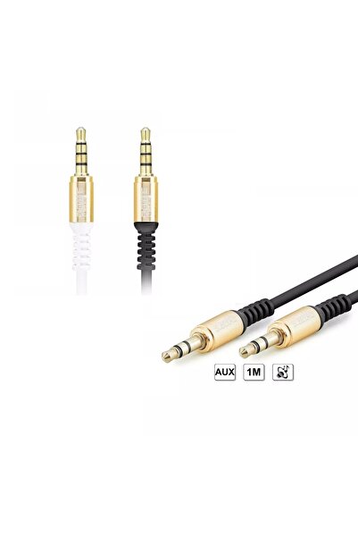 VİZYON Mikrofonlu Aux Kablo 1 Metre Aux 3.5 Mm Jack 1m