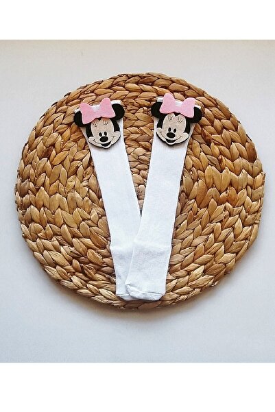 ESES BEBE Felt Decorated Baby Girl Knee Socks Minnie