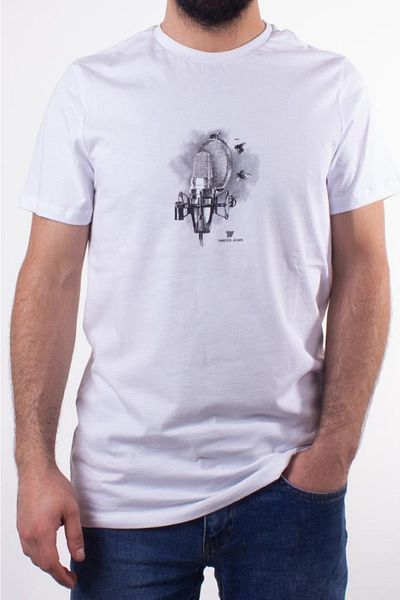 Twister Jeans Ανδρικό μπλουζάκι 2088 White Crew Neck