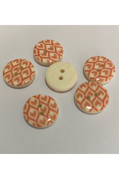 Öztürk Porcelain Covered Baby Button. 1.5cm Pack of 6.