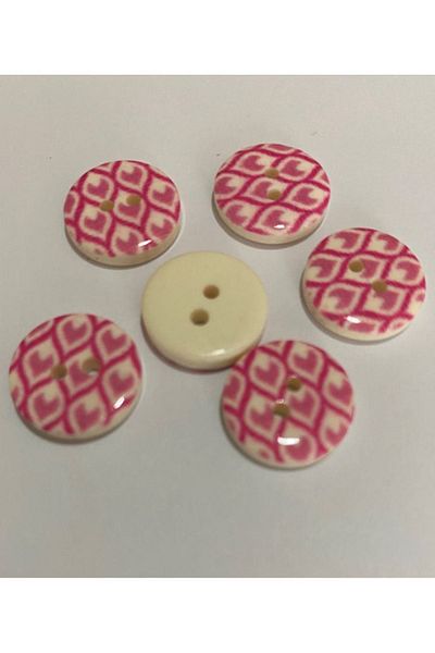 Öztürk Porcelain Covered Baby Button. 1.5cm Pack of 6.