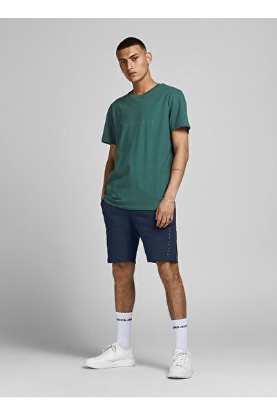 Jack & Jones 12202197_jjifont Jjsweat Shorts At Normal Bel Düz Lacivert Erkek...