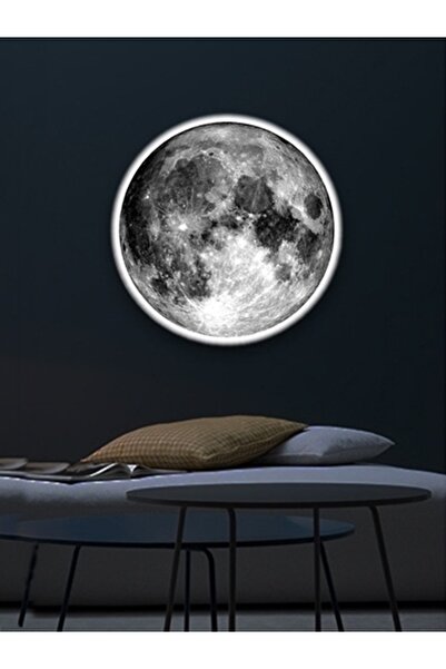Gökyüzü Panel Moon Led Sconce, 30cm Diameter, Led 25watt, Modern, Wall Sconce...