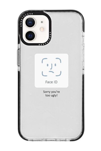 shoptocase Iphone 11 Uyumlu Siyah Impact Face Id Tasarımlı Telefon Kılıfı