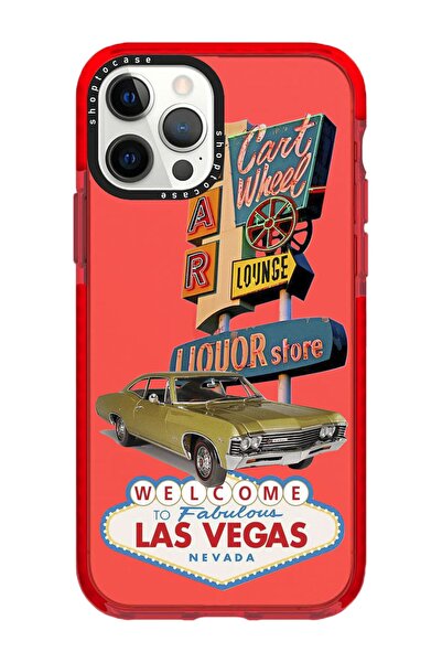 shoptocase Iphone 13 Pro Uyumlu Kırmızı Impact Las Vegas Tasarımlı Telefon Kı...