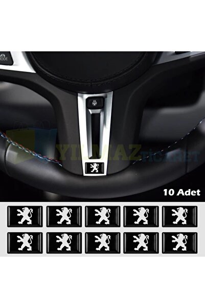 yılmazetic Peugeot Logo Direksiyon Jant Vites Torpido Damla Oto Sticker Etike...