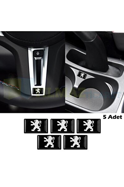 yılmazetic Peugeot Logo Direksiyon Jant Vites Torpido Damla Oto Sticker Etike...