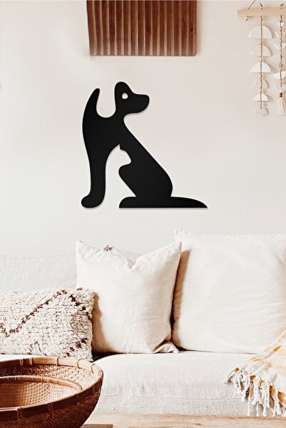 AHWALL Tablou decorativ din lemn cu tematică pisică și câine