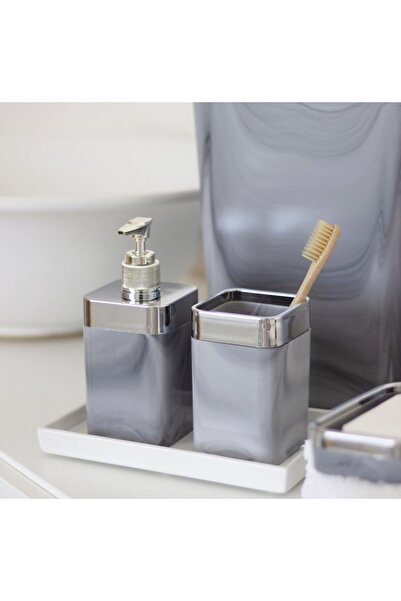 Milat Store Sıvı Sabunluk Diş Fırçalık Set Banyo Seti