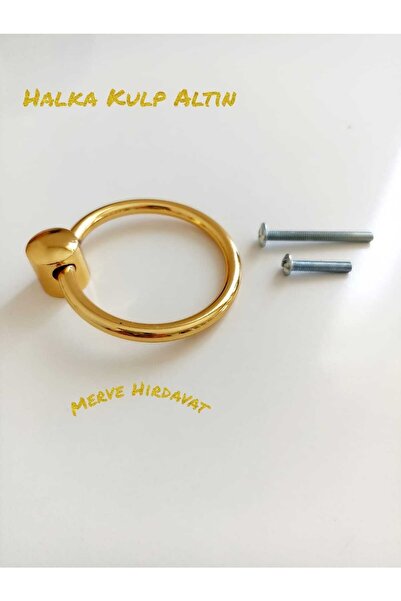 merveuras Halka Kulp Tekli Altın Sarı